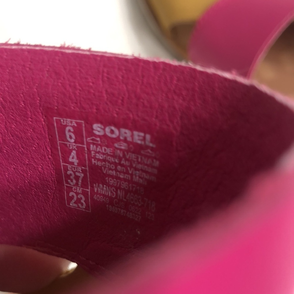 Sorel Ella II Slingback Sandals Pink Tan 6 - Picture 7 of 8